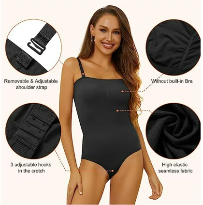 Square Neck Seamless Sculpting Body Shaper Bodysuit