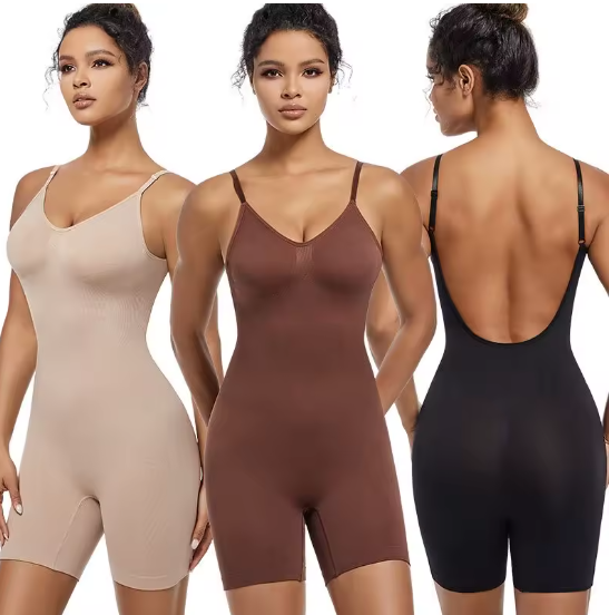 Square Neck Seamless Sculpting Body Shaper Bodysuit